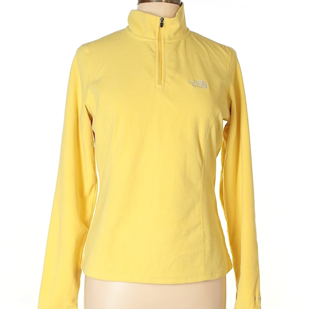 The North Face- Yellow 1/4 Zip Pullover Size XL